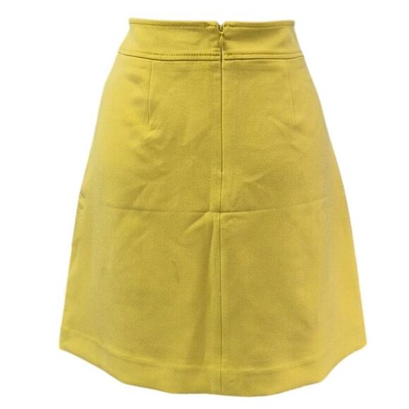 NWT Loft Petite Poly Blend Bright Yellow Short Skirt Fully Lined Sz 6P - Picture 6 of 6
